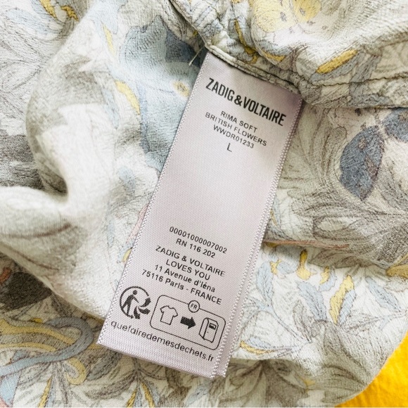 Zadig & Voltaire LARGE Rima short sleeve midi dress in floral butterfly print - Picture 8 of 9